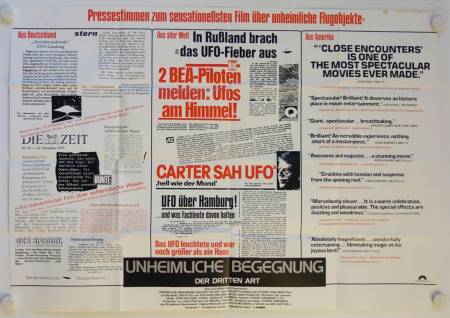 Close Encounters of the Third Kind original release german double panel movie poster